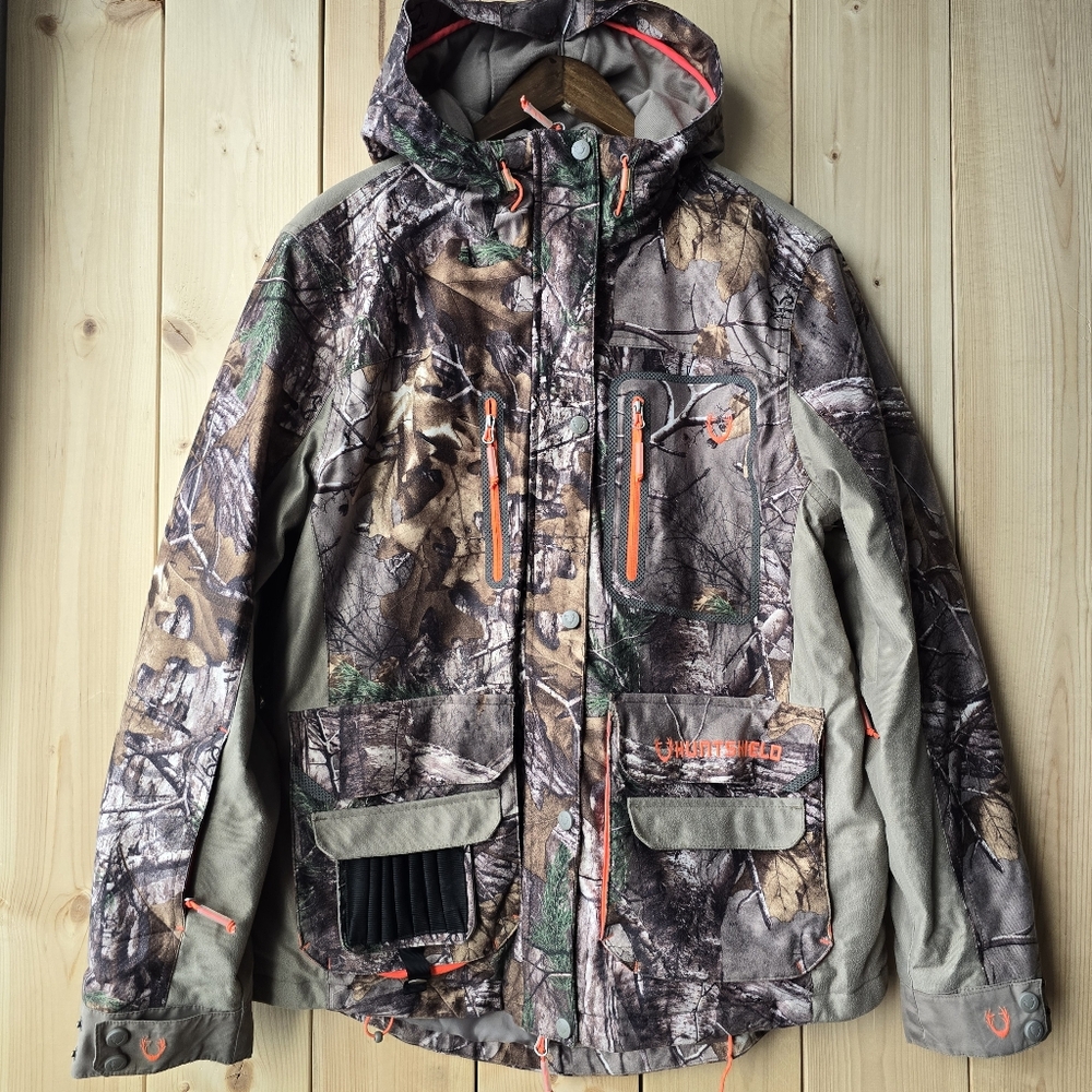 Huntshield Insulated Waterproof Camo Hunting Jacket Missing Liner Womens Large